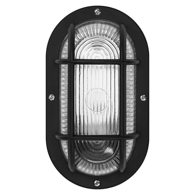 Osram LED Wandleuchte Bulkhead Essential Oval E27 schwarz