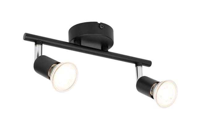 Mylight LED Deckenstrahler 2er Spot 25 x 16 cm warmweiß schwarz