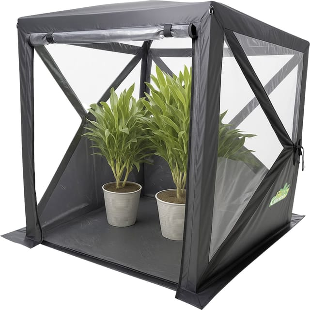 BioGreen Überwinterungszelt Pflanzen Alaska L Premium anthrazit 150 x 180 cm