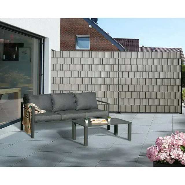 Floraworld Sichtschutzstreifen Smooth 201,5 x 19 cm grau - 5 Stk.