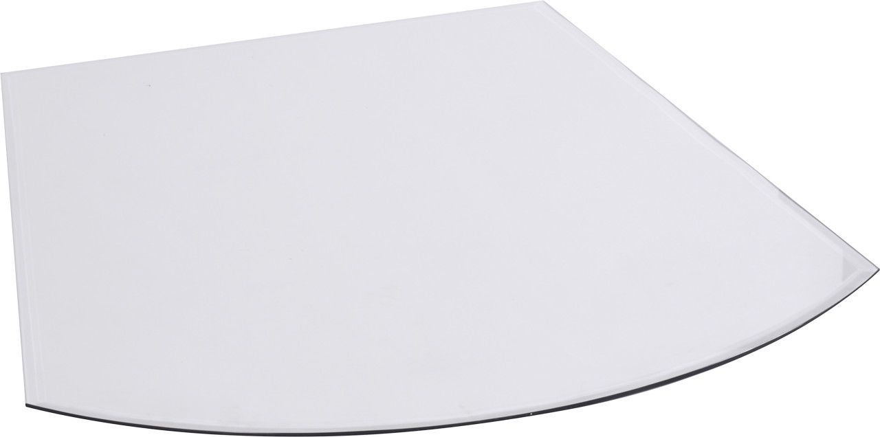 FireFix Glasbodenplatte mit Facette 100 x 120 cm trapezbogen klarglas