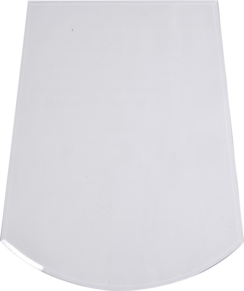 FireFix Glasbodenplatte mit Facette 100 x 120 cm trapezbogen klarglas Bild 2