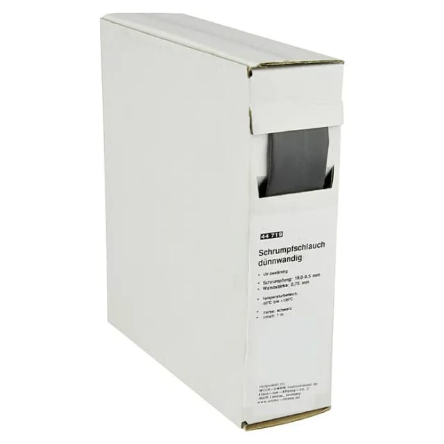 Unitec Schrumpfschlauch Abrollbox Ø 19-9,5 mm Meterware schwarz