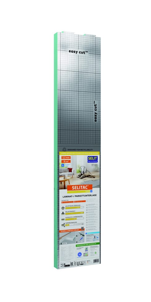 Selitac Parkett- und Laminatunterlage basic+ 2,2 mm 15 m²
