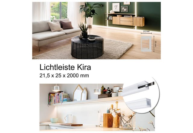 Decosa Wandleiste Kira selbstklebend inkl. Diffusor 200 cm weiß