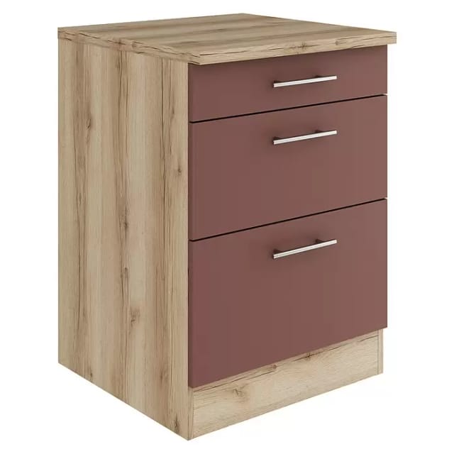 Optifit Unterschrank Bari 407 rostrot/eiche 60 cm