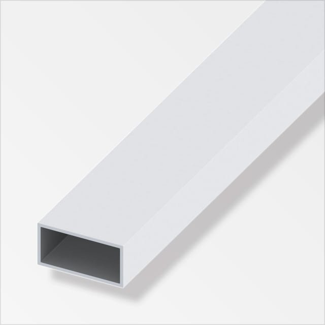 alfer Vierkantrohr Aluminium 1 m x 35 × 20 mm silber