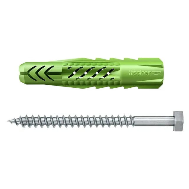 Fischer Universaldübel UX Green S 12 x 70 mm mit Schraube - 2 Stück