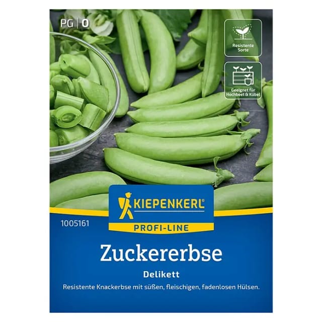 Kiepenkerl Profi-Line Saatgut Zuckererbsen Delikett für ca. 2,4 – 4 m²