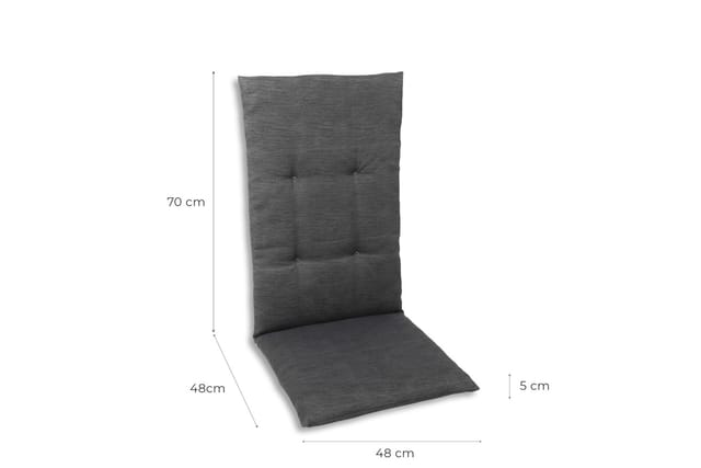 GO-DE Hochlehner-Auflage 118 cm x 48 cm x 5 cm, grau