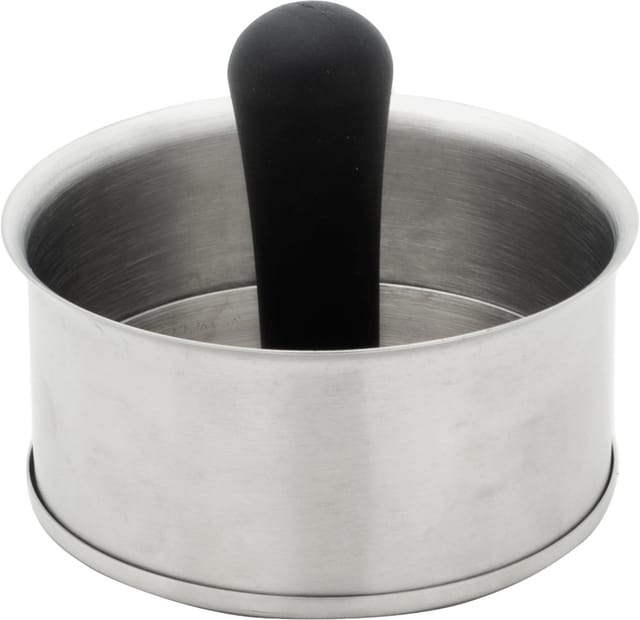 Primaster Burgerpresse Edelstahl mit Kunststoffgriff Ø 11 cm