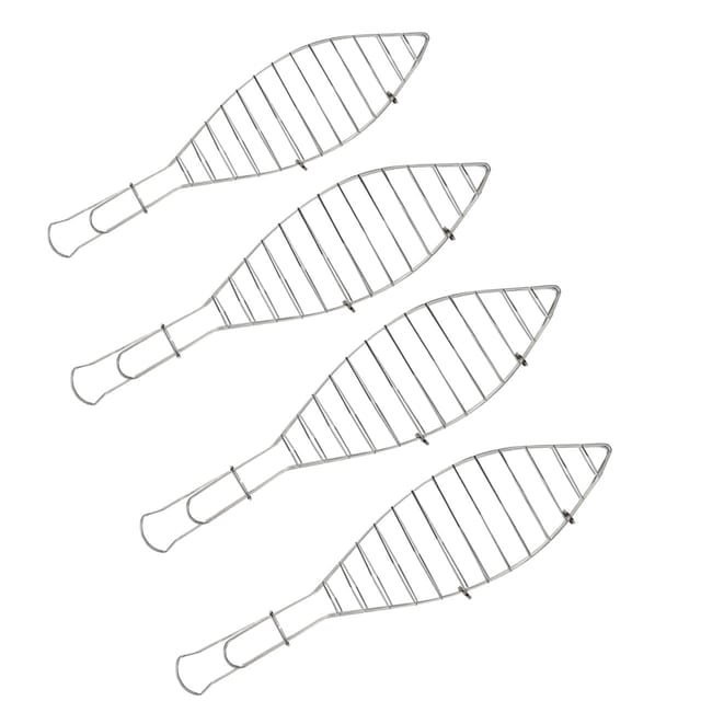 Primaster Fischbräter-Set Edelstahl 4 Stück 42 cm