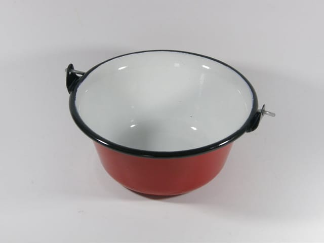 Su-Deco Servierkessel 0,8 Liter rot weiss
