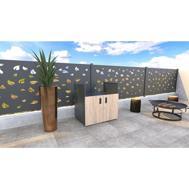 Bellano Living Element für Outdoorküchen inkl. Grillelement und 2 Türen eiche