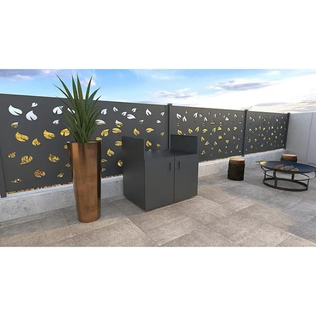 Bellano Living Element für Outdoorküchen inkl. Grillelement und 2 Türen anthrazit