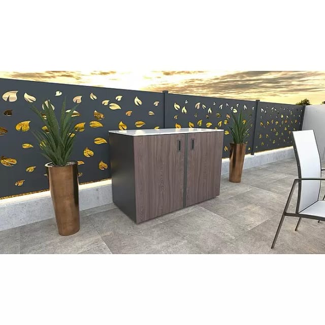 Bellano Living Eck Element für Outdoorküchen inkl. 2 Türen walnuss