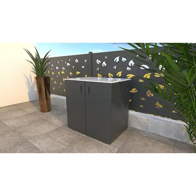 Bellano Living Element für Outdoorküchen inkl. 2 Türen anthrazit