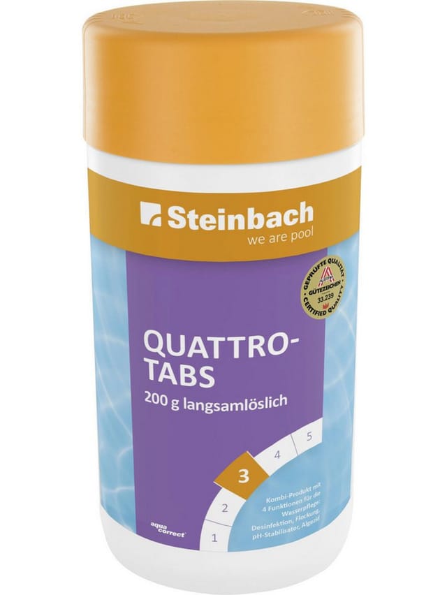 Steinbach Poolpflege Quattrotabs Tabs 1 kg Tabletten, TCCA Multi 85%