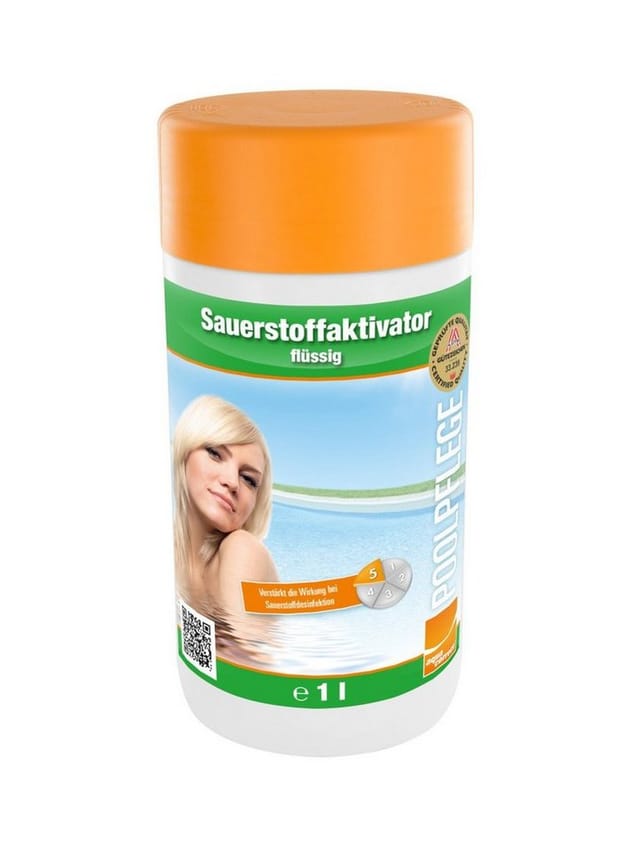 Steinbach Poolpflege Sauerstoffaktivator 1 L, flüssiger Aktivsauferstoff