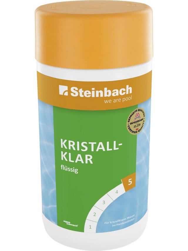 Steinbach Poolpflege Kristallklar Algezid 1 L, Aktivsauerstoff