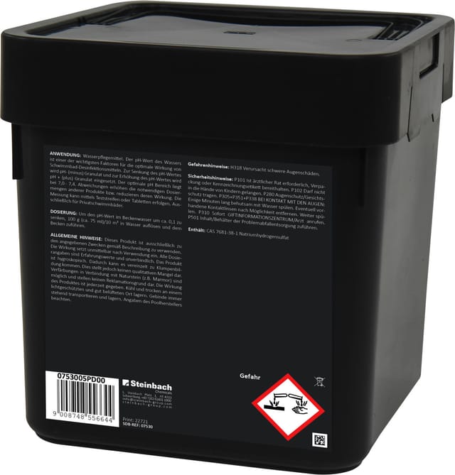 Steinbach Pool Professional pH Minus Granulat 7,5 kg