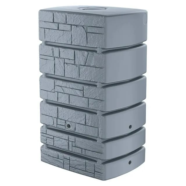 Prosperplas Regenwassertank Tower Stone grau 500 L mit Wasserhahn