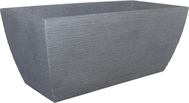 Geli Pflanztrog mit Rillen 80 x 40 x 34 cm betonfarbe