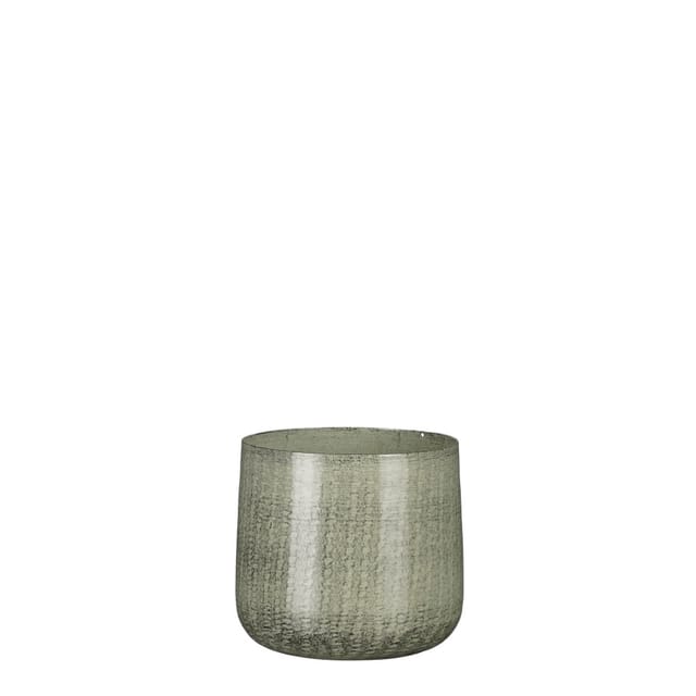 Mica Decorations Blumentopf Eisen Benson Ø 13 x 12 cm hell grau