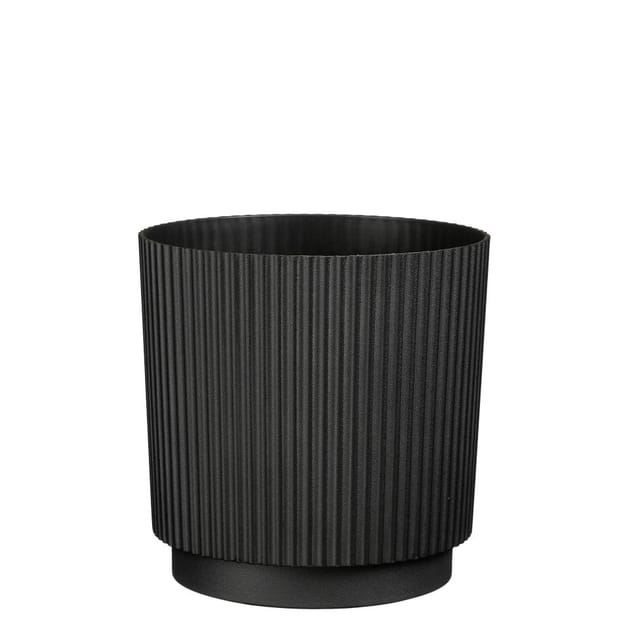 Mica Decorations Übertopf Ibarra Kunststoff schwarz Ø 25 cm