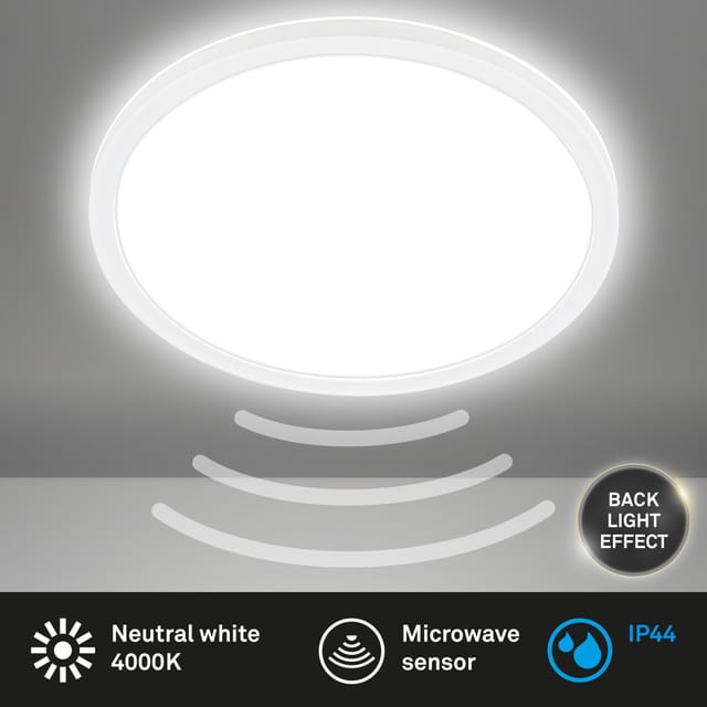 Briloner LED Deckenlampe Move 18W Ø 29cm weiß Bewegungssensor neutralweiß