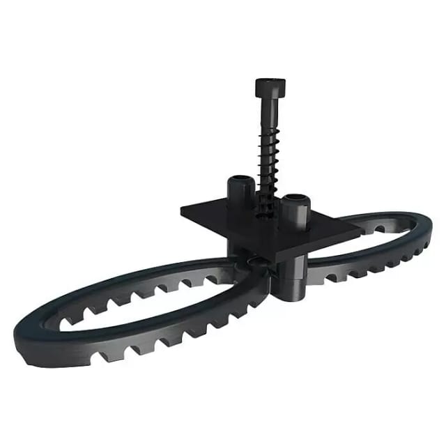 HSI Terra Deckclip mit Klemmplatte für Terrassendielen 2-12 mm inkl. Schrauben Polypropylen schwarz