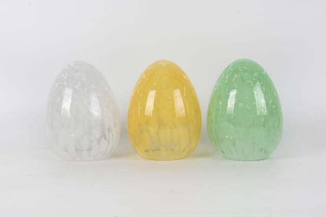TrendLine Osterei Deko Glas Ø 13 x 16,5 cm 3-fach sortiert