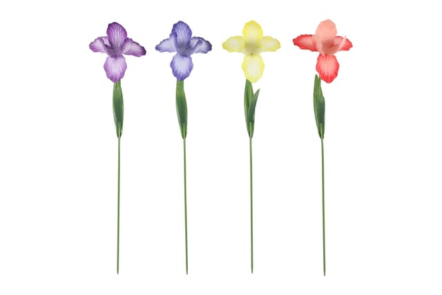 Flamingo Gartenstecker Iris Metall 18 x 74 cm mehrfarbig