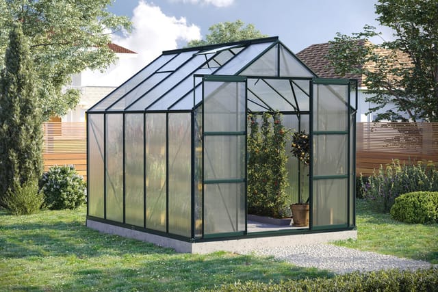 Vitavia Gewächshaus-Set Uranus 8300 HKP 4 mm smaragd 254 x 317 cm