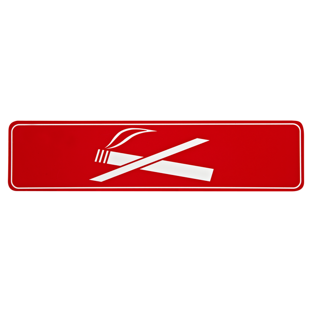 Conmetall Aufkleber Rauchverbot PVC 20 x 4,8 cm rot/weiß