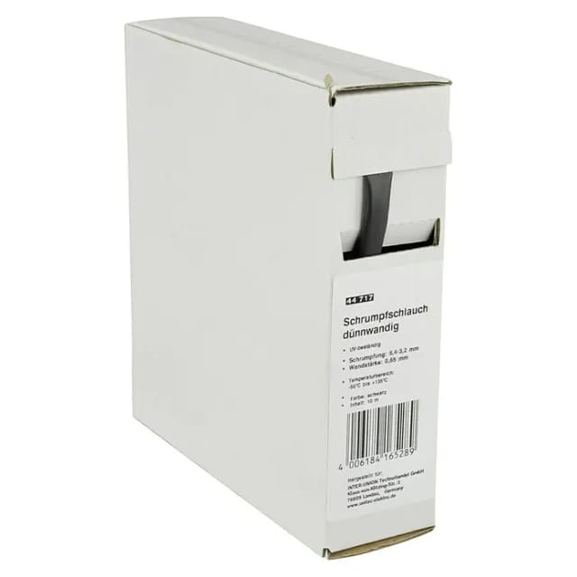 Unitec Schrumpfschlauch Abrollbox Ø 6,4-3,2 mm Meterware schwarz