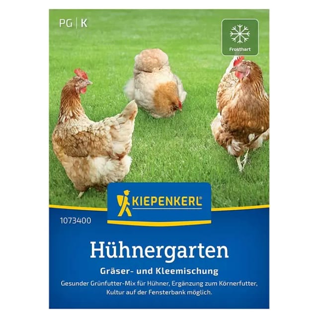 Kiepenkerl Rasensamen Hühnergarten Gräser- und Kleemischung für ca. 1 m²