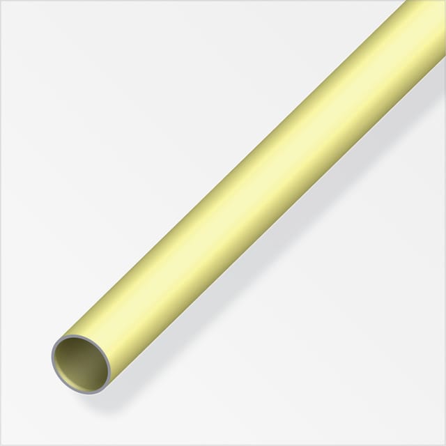 alfer Rundrohr Aluminium Ø 8 mm x 1 m messing eloxiert