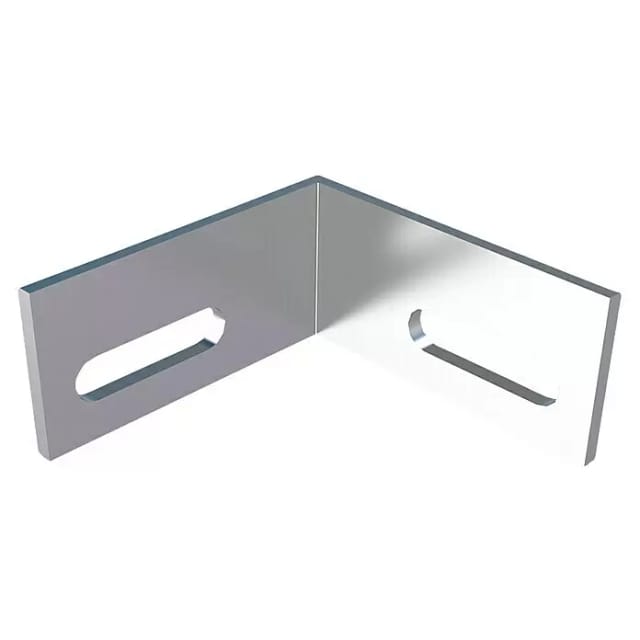 HSI Terra Systec Winkelverbinder inkl. Schrauben 4 x 4 cm - 10 Stück Aluminium pressblank
