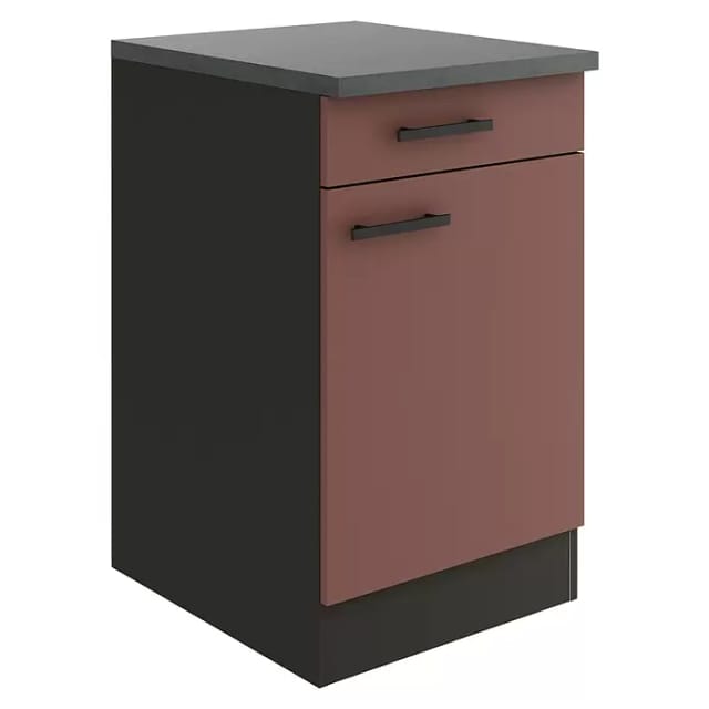 Optifit Unterschrank Nizza 407 rostrot/anthrazit matt 50 cm