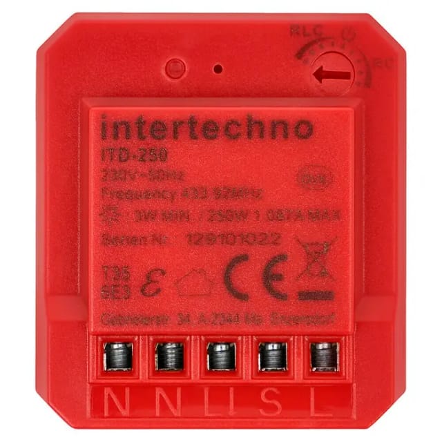 Intertechno Funk-Einbaudimmer ITD-250 für bestehende Licht-Schalter Smart Home