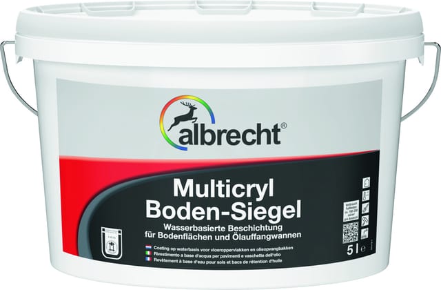 Albrecht Multicryl Boden-Siegel Ölstopp 5 L silbergrau