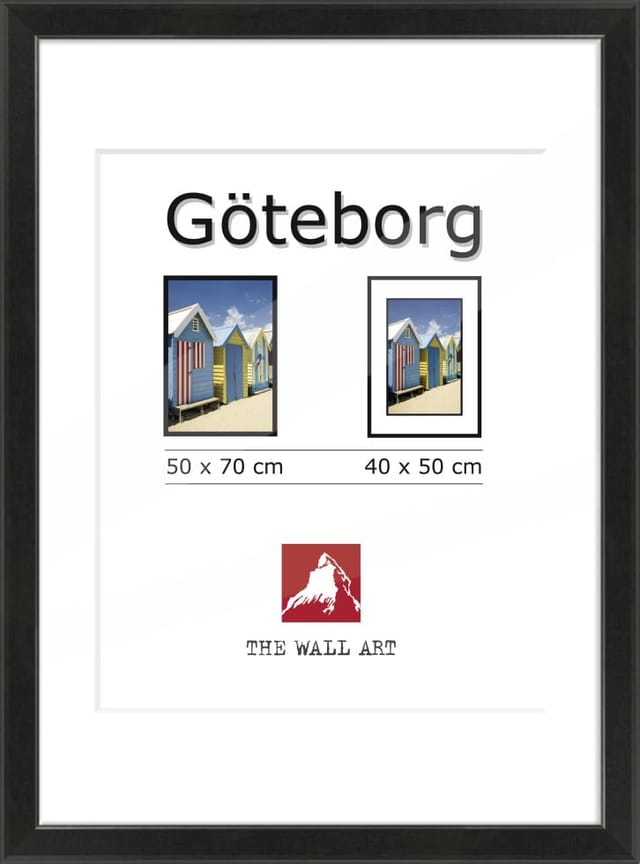 Bilderrahmen Holz Göteborg schwarz 50 x 70 cm