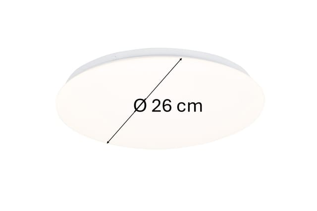 Mylight LED-Deckenleuchte Ø 26 x 7 cm warmweiß weiß