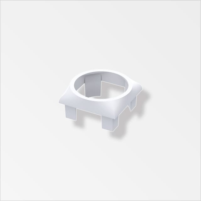 alfer Combitech connect Adapter für Quadratrohr mit 2 Zapfen PVC 23,5 mm weiß