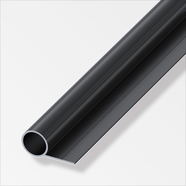 alfer Combitech Rundrohr Aluminium mit 1 Schenkel Ø 23,5 mm x 2,5 m schwarz