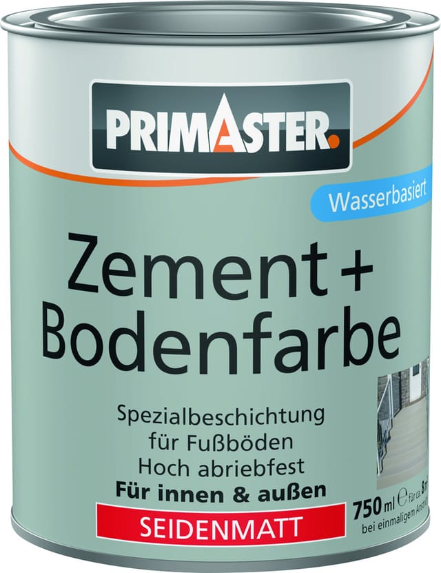 Primaster Zement und Bodenfarbe 750 ml silbergrau