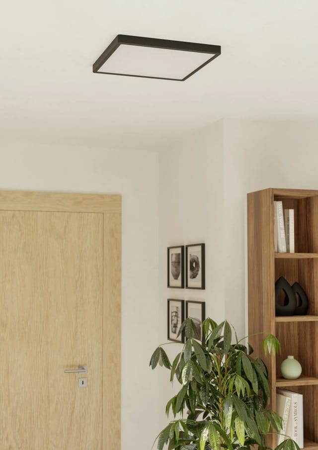 Eglo LED Deckenleuchte Fueva 6 schwarz 39 x 39 cm warmweiß-kaltweiß dimmbar