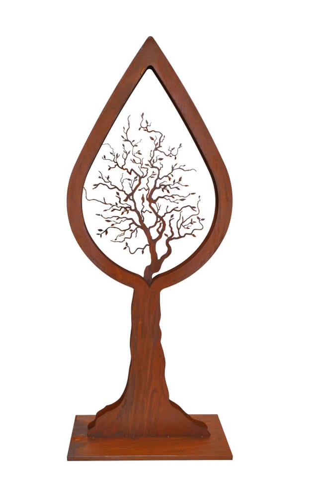 Badeko Baum Toskana 140 x 55 x 20 cm rostbraun