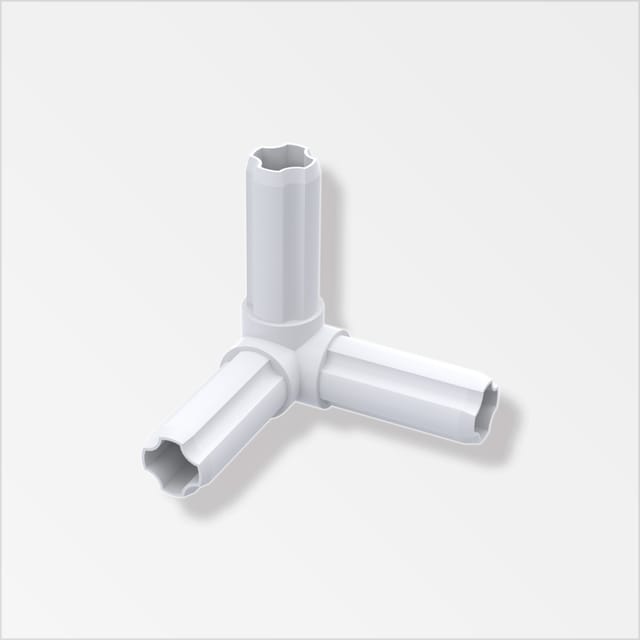 alfer Combitech Eckverbinder Winkel Kunststoff 23,5 mm weiß